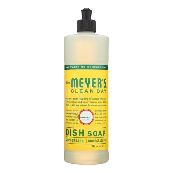 Mrs Meyers Clea - Day Soap Dish Liquid Honeysuckl - 16 Oz, Case of 6