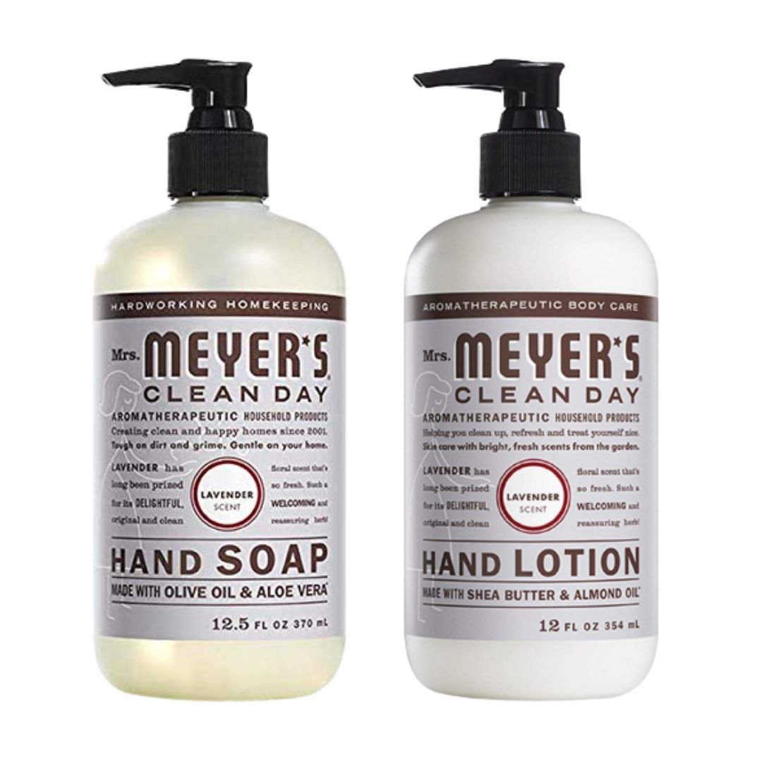 Mrs. Meyers Clean Day, 1 Pack Liquid Hand Soap 12.5 OZ, 1 Pack Hand Lotion 12 OZ, Lavender, 2-Packs - image 1 of 3