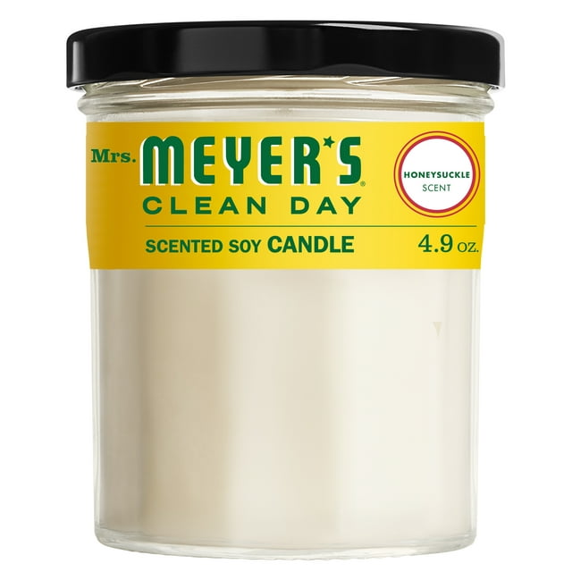 Mrs Meyers Clean Day  4.9 oz Soy Honeysuckle Candle - Small - Pack of 6