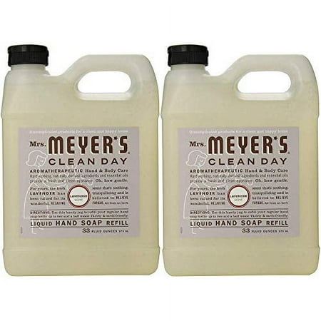 Mrs. Meyers Clean Day Hand Soap Refill, Lavender 33 oz Pack Of 2