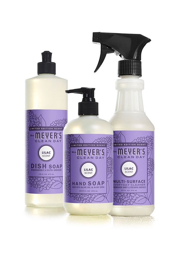 Mrs Meyers Clean Day Limited Edition Lilac Scent Kitchen Basics Set