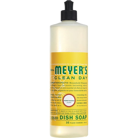Mrs. Meyer's Clean Day Liquid Dish Soap Honeysuckle - Concentrate - 1 Pack, 16 oz
