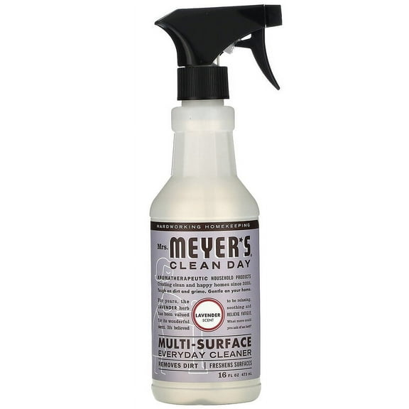 Mrs. Meyers Clean Day, Multi-Surface Everyday Cleaner, Lavender Scent, 16 fl oz Pack of 4