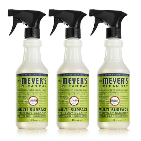 MRS. MEYER'S CLEAN DAY All-Purpose Cleaner Spray, Lemon Verbena, 16 fl. oz - Pack of 3