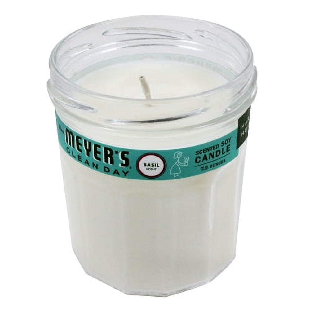 Mrs. Meyers Clean Day Scented Soy Candle Basil Scent, 7.2 oz, 2 Pack