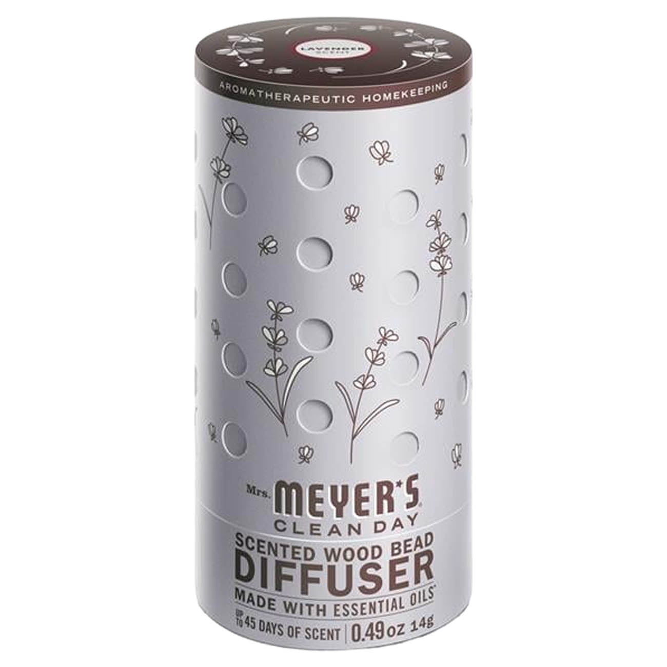 Mrs. Meyer's Wood Bead Diffuser, Lavender Scented, Essential Oils