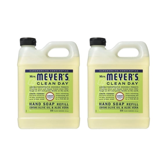 Mrs. Meyers Liquid Hand Soap Refill - 33 Oz - Lemon Verbena Scent - Pack Of 2