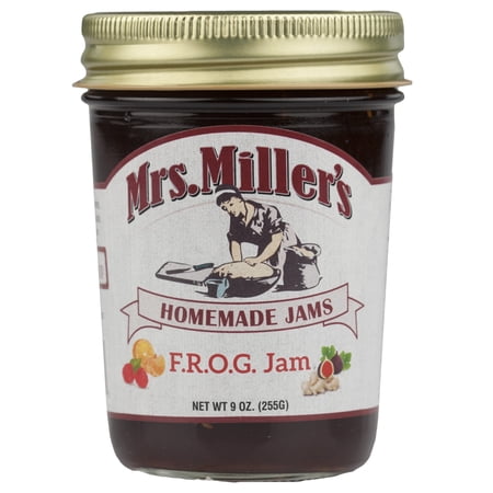 Mrs. Miller's F.R.O.G. (Fig, Raspberry, Orange, Ginger) Jam, 3-Pack 9 oz. Jars