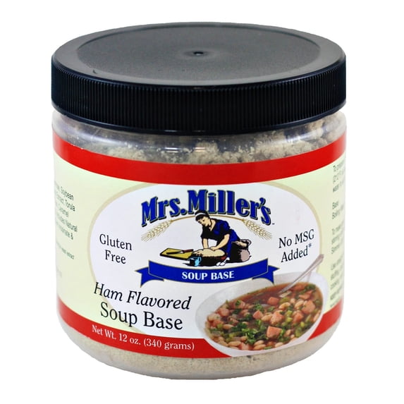 Mrs. Miller's Ham Flavored Soup Base 6/12oz Jars by Miller