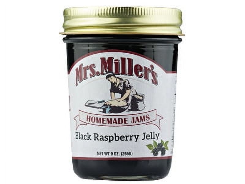 Mrs. Miller's Homemade Black Raspberry Jelly 9 oz. (Pack of 4)