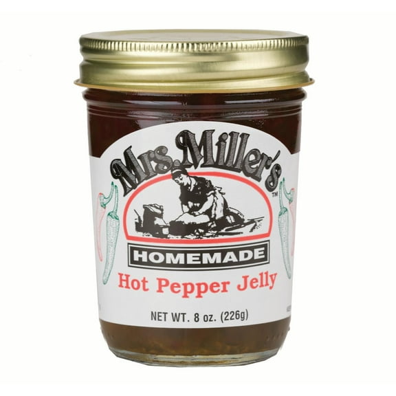 Mrs. Miller's Homemade Hot Pepper Jelly 8 oz. (3 Jars)