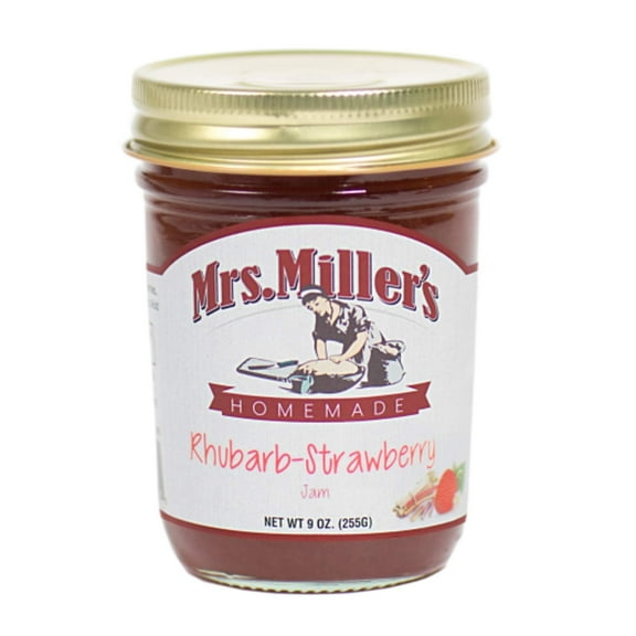 Mrs. Miller's Homemade Jam, Rhubarb-Strawberry, 9 OZ Pack - 1