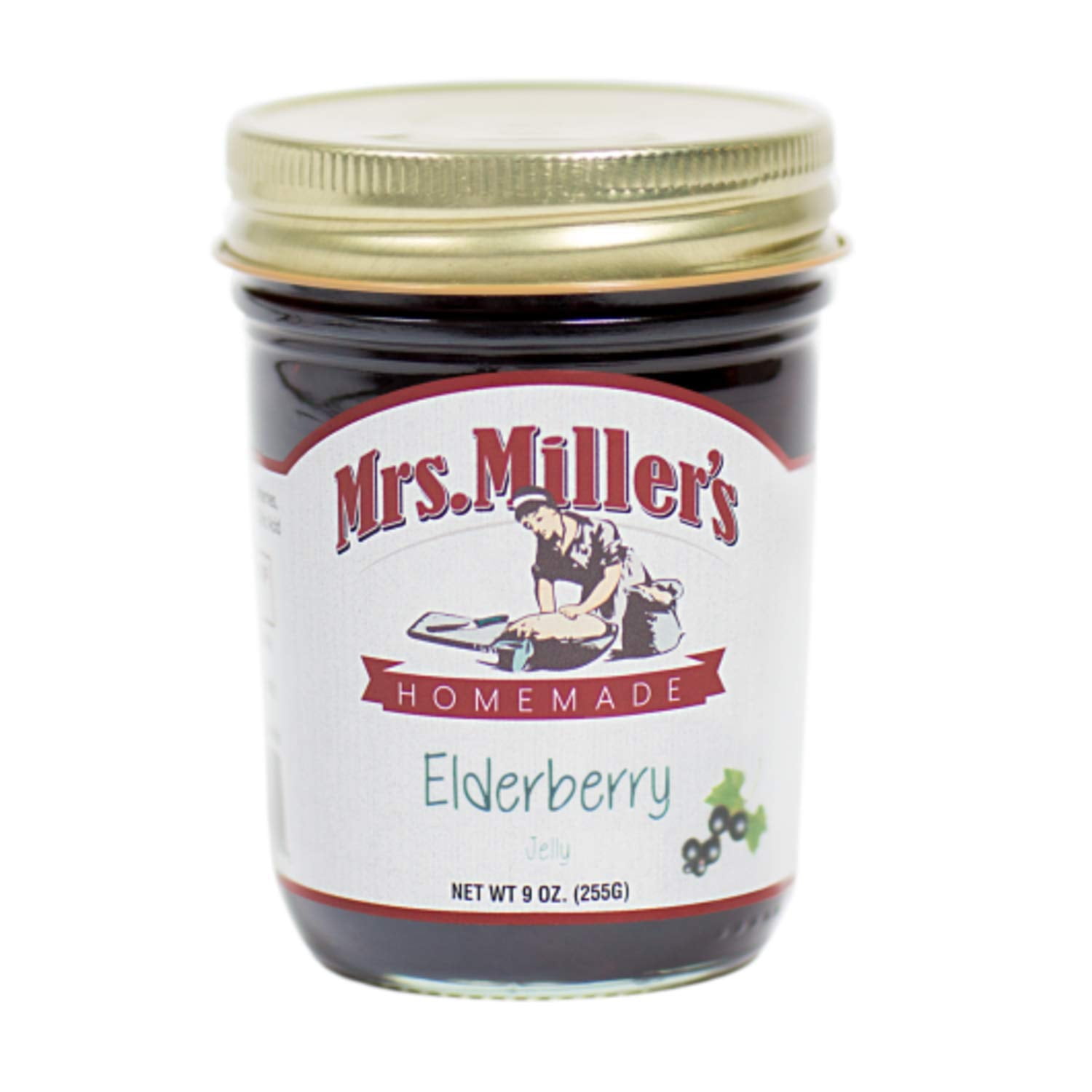 Mrs. Miller's Homemade Jelly, Elderberry, 9 oz (3 - Pack)