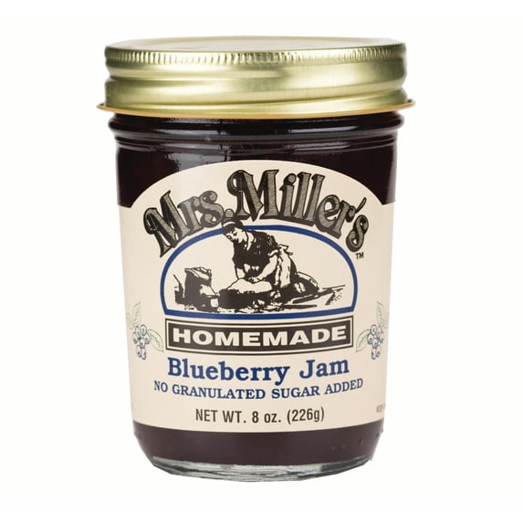Mrs. Miller's Homemade No Sugar Blueberry Jam, 2-Pack 8 oz. Jars