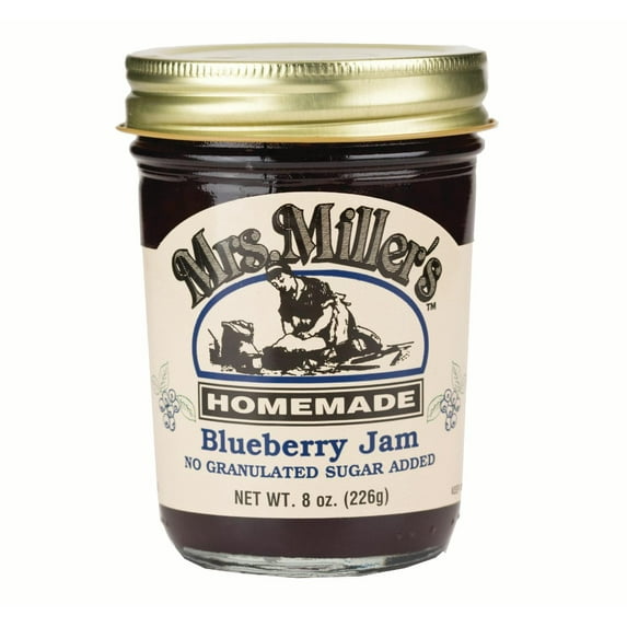 Mrs. Miller's Homemade No Sugar Blueberry Jam, 3-Pack 8 oz. Jars