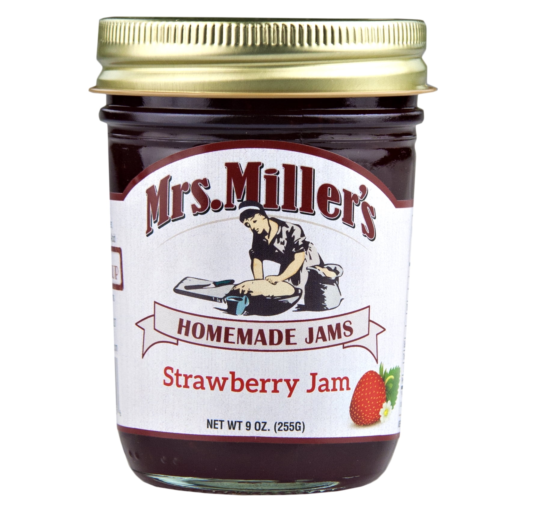 Mrs. Miller's Strawberry Jam, 9 OZ Pack - 12