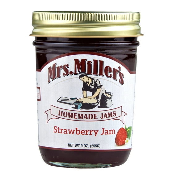 Mrs. Miller's Strawberry Jam, 9 oz. (Pack of 2)