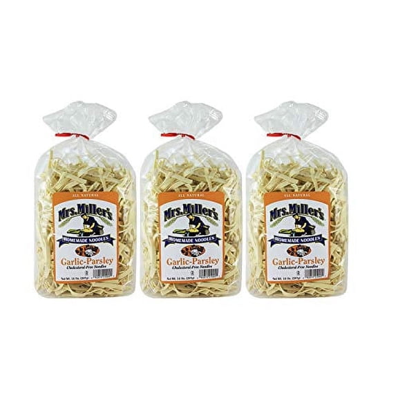 Mrs. Millers Homemade Garlic Parsley Noodles 14 oz. Bag (3 Bags)