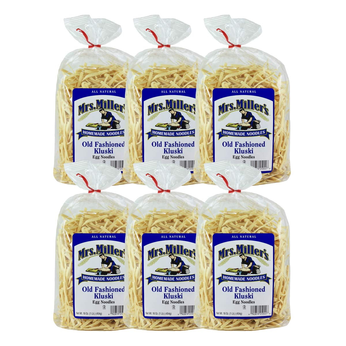 Mrs Millers Kluski Old Fashioned Egg Noodles, 16 OZ (Pack of 6)