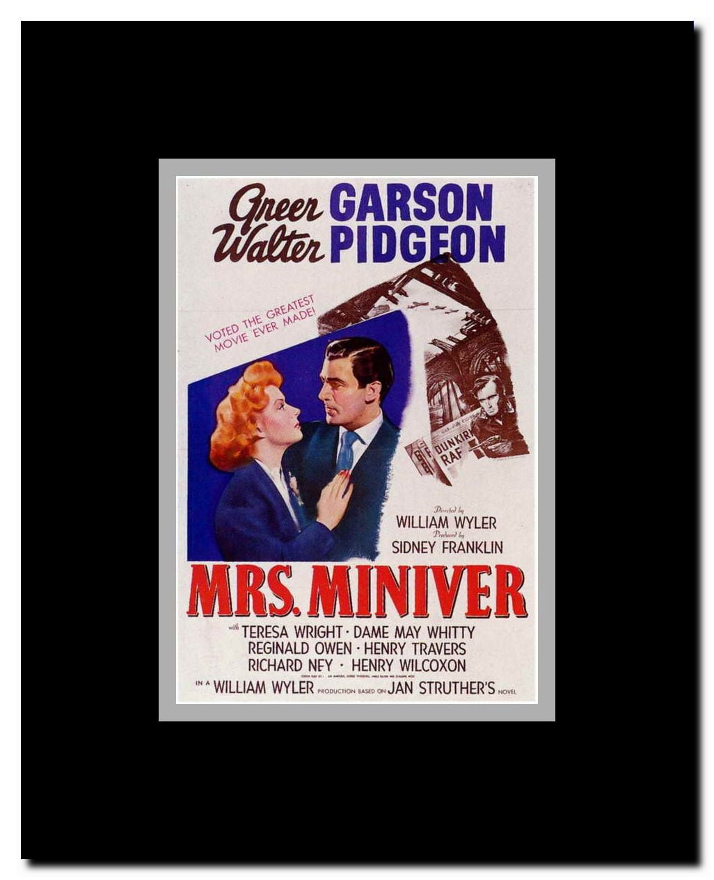 Mrs. Miniver Framed Movie Poster
