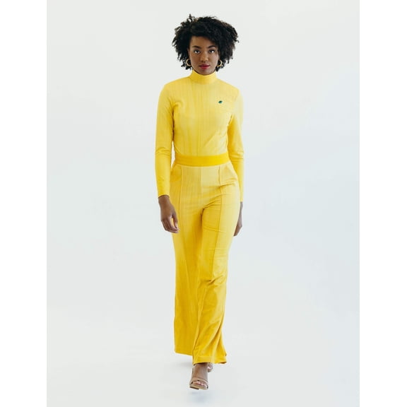 Mrs Momma Bear Long-Sleeve Athleisure Canary Yellow, Milano Jumpsuit (Women's)