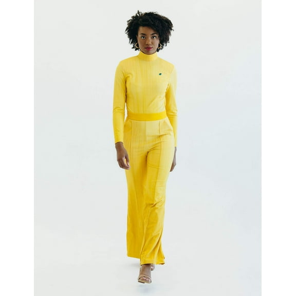 Mrs Momma Bear Long-Sleeve Athleisure Canary Yellow, Milano Jumpsuit (Women's)