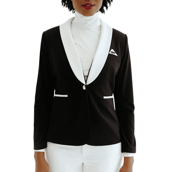 Long-Sleeve Button-up Athleisure Black, Enza Marie Blazer (Women's) - Mrs Momma Bear