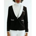 thumbnail image 1 of Mrs Momma Bear Long-Sleeve Button-up Athleisure Black, Enza Marie Blazer (Women's), 1 of 8
