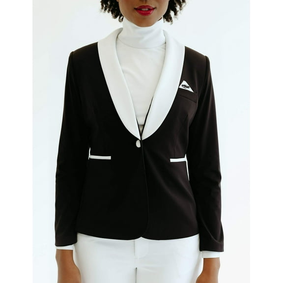 Mrs Momma Bear Long-Sleeve Button-up Athleisure Black, Enza Marie Blazer (Women's)