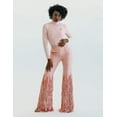 thumbnail image 1 of Mrs Momma Bear Long-Sleeve Fringe Leg Athleisure Pink, Dancing Anyone Jumpsuit (Women's), 1 of 10