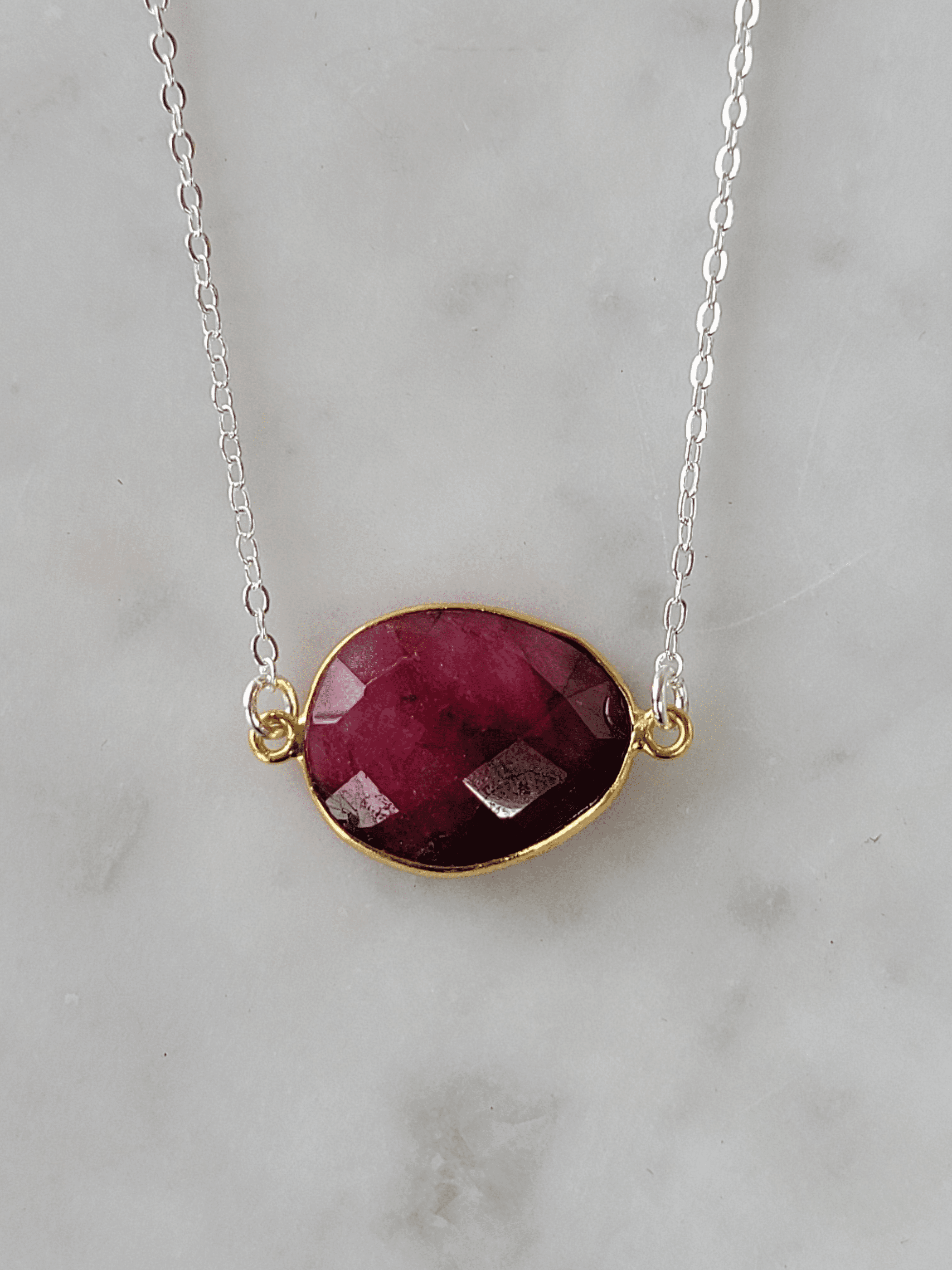 Mrs. Parker Necklace in Cherry Quartz