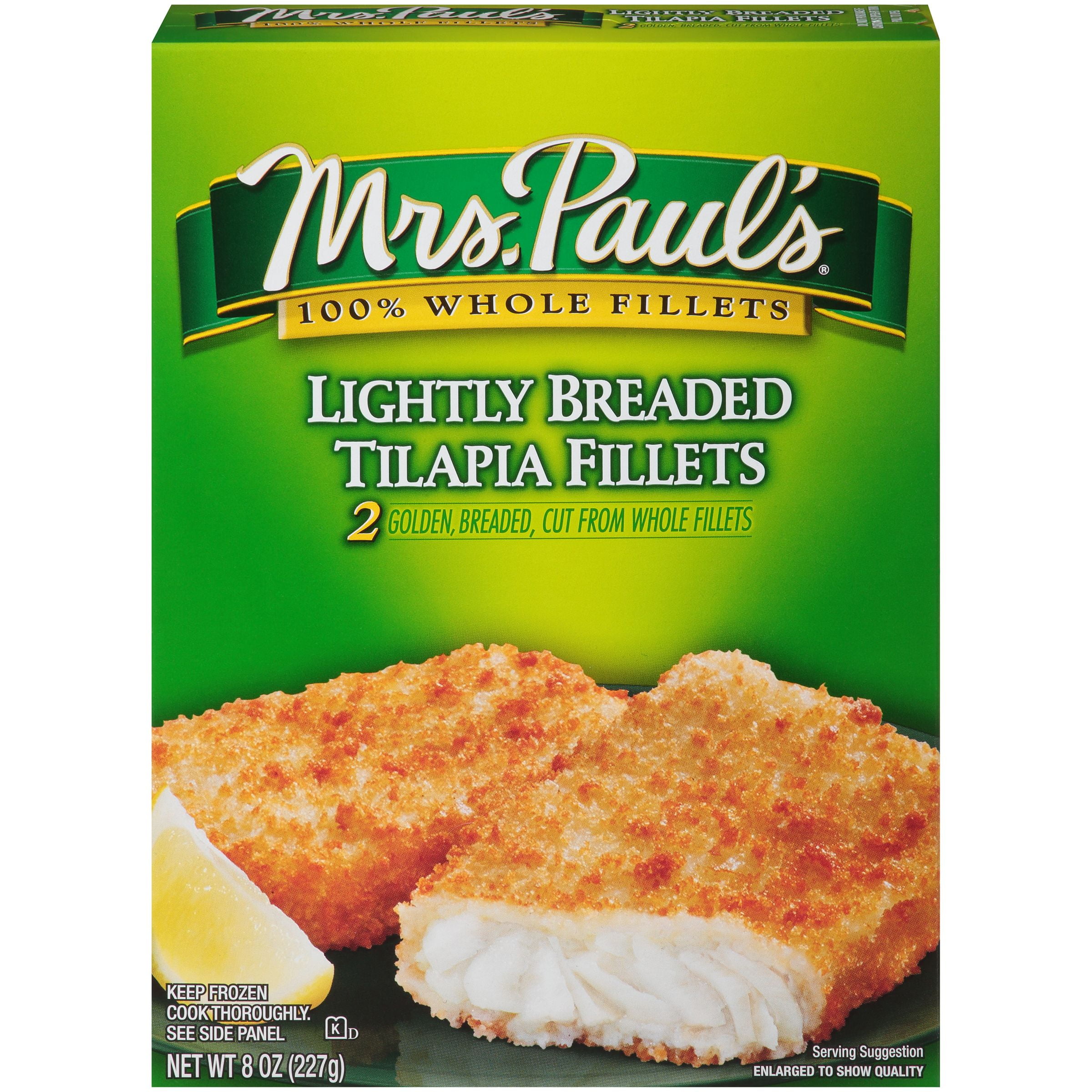 Mrs. Paul's® Lightly Breaded Tilapia Fillets 8 oz. Box