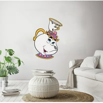 Mrs Pott Chip Teacup Beauty and the Beast Cartoon Decors Wall Sticker Art Design Decal for Girls Boys Kids Room Bedroom Nursery Kindergarten Home Decor Stickers Wall Art Vinyl Decoration (10x8 inch)