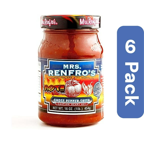 Mrs. Renfro Ghost Pepper Salsa 16 Oz Each (6 Items Per Order)