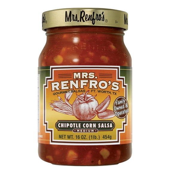 Mrs Renfro - Medium Chipotle Corn Salsa - 16 OZ, Case of 6