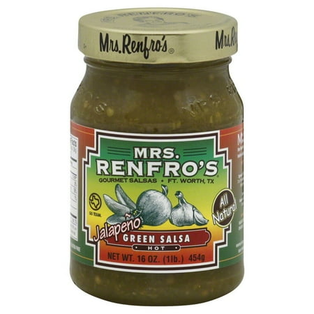 Mrs. Renfro's Hot Jalapeno Green Salsa, 16 Ounce (Pack of 6)