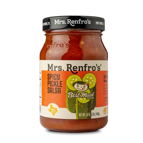 Mrs. Renfro's Medium-Hot Spicy Pickle Salsa, 16 oz, Made Fresh