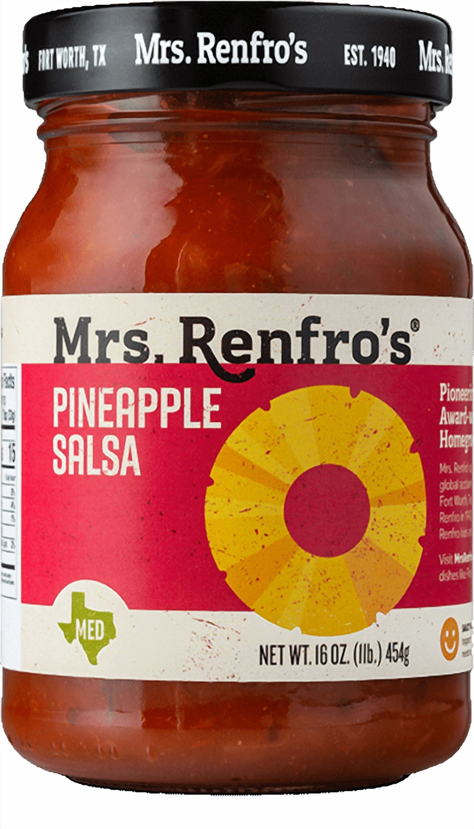 Salsa Rins Mrs. Renfro's, Pineapple Salsa, 16 oz, Pack of 6, Medium Heat - Walmart.com