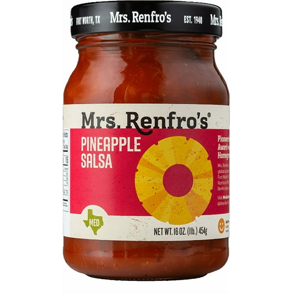 Pack of 6,  Mrs. Renfros Pineapple Salsa, 16 oz
