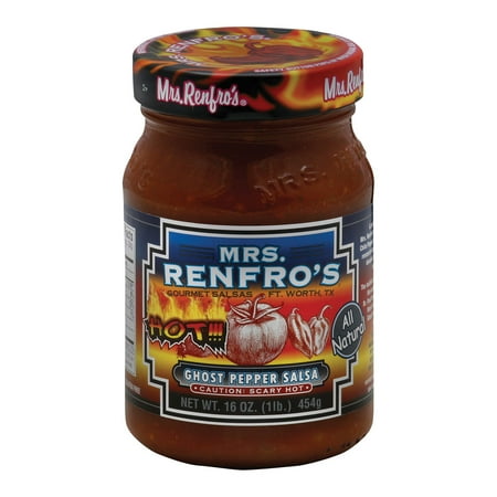 Mrs. Renfro's Salsa Ghost Pepper, 16 OZ (Pack of 6)