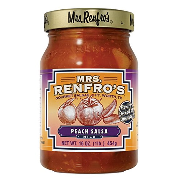 Mrs Renfro - Salsa Peach - 16 OZ, Case of 6