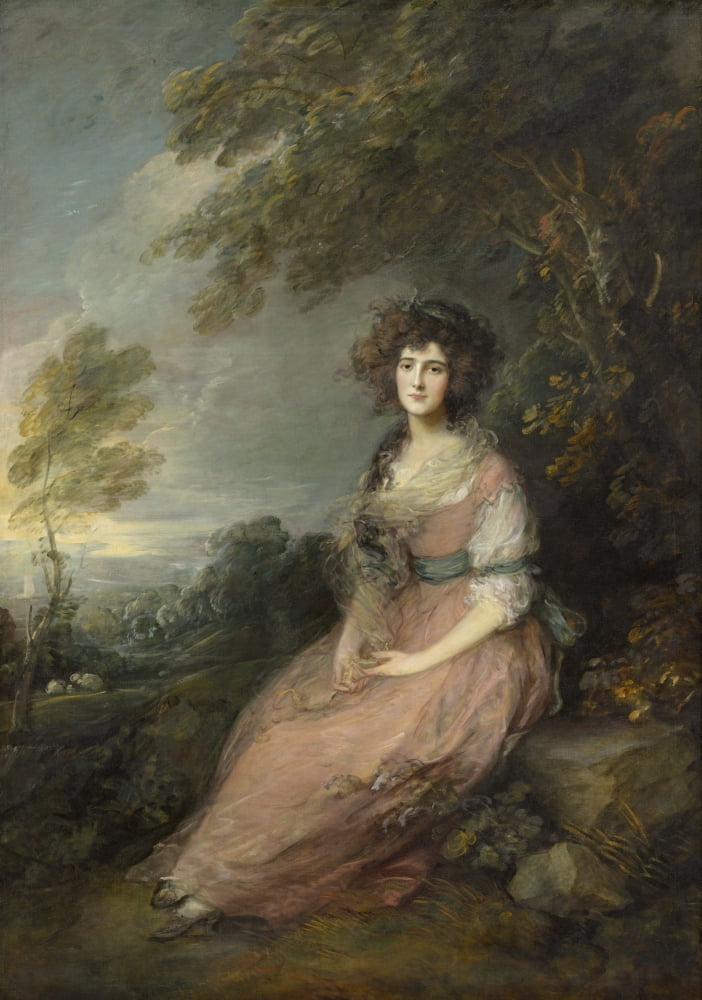 Mrs Richard Brinsley Sheridan Canvas Art - (18 x 24)