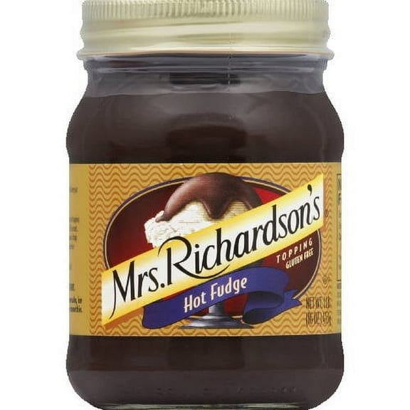 Mrs Richardsons Dessert Topping Fudge Hot, Glass Jar 15.5oz (6 Pack)
