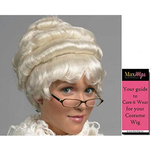 Mrs. Santa Claus color WHITE - Enigma Wigs Mother Christmas Classic Women Gibson Style Jessica Wife Bundle MaxWigs Costume Wig Care Guide