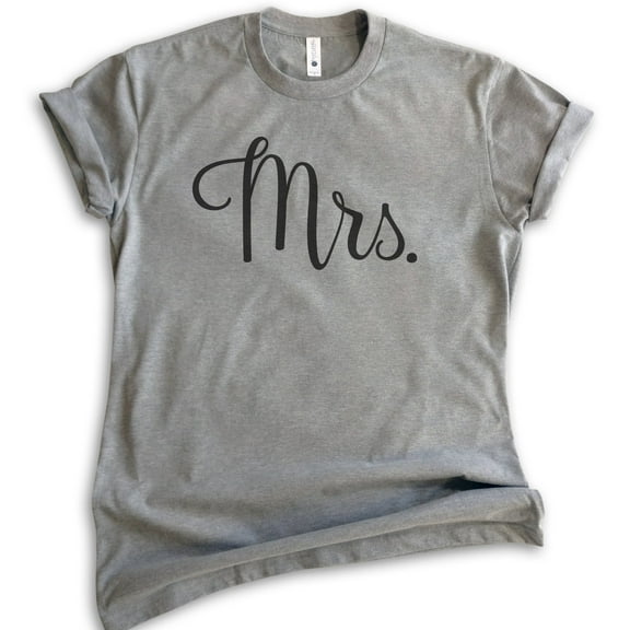 Mrs Shirt, Unisex Women's Shirt, Wife Shirt, Engaged Shirt, Engagement Shirt, Wedding Shirt, Dark Heather Gray, Small