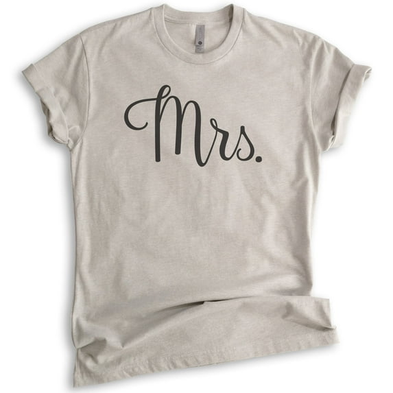Mrs Shirt, Unisex Women's Shirt, Wife Shirt, Engaged Shirt, Engagement Shirt, Wedding Shirt, Light Silk Gray, XX-Large