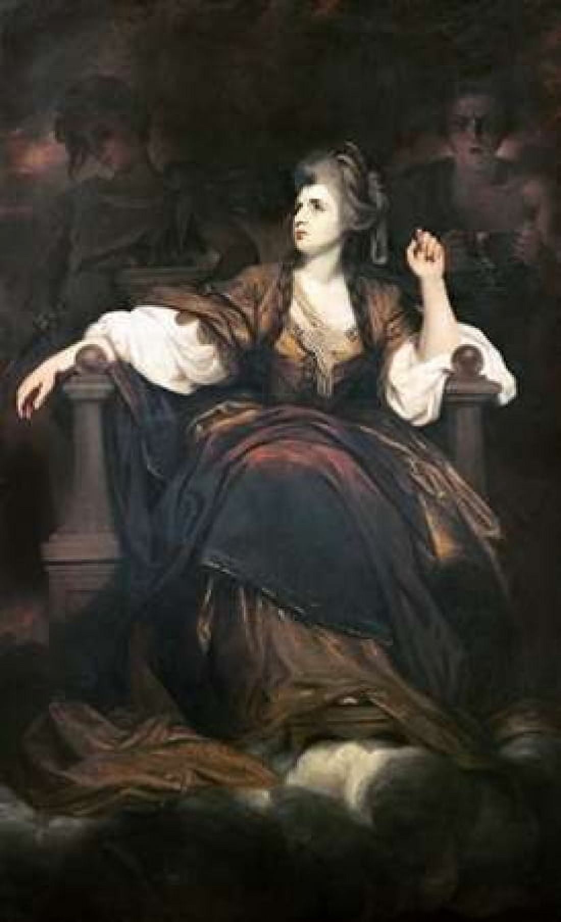 Mrs Siddons As The Tragic Muse Canvas Art - Joshua Reynolds (12 x 18)