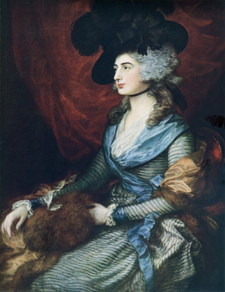 Mrs Siddons British Actress Sarah Siddons 1755 Canvas Art - Ken Welsh Design Pics (24 x 32)