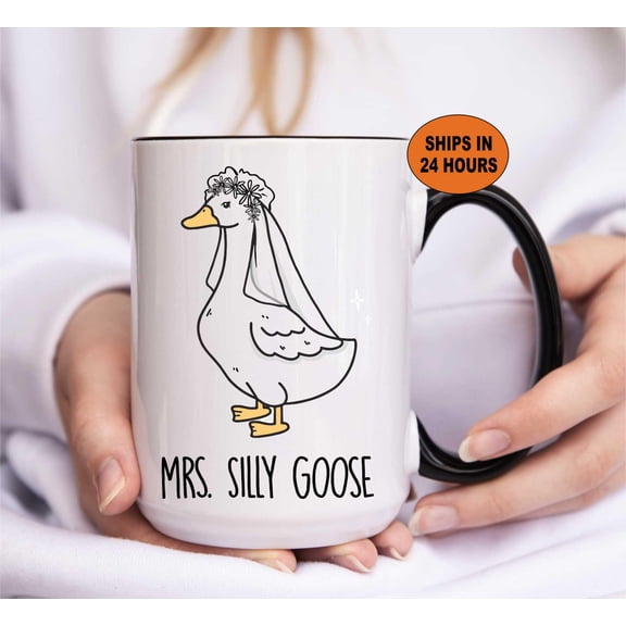 Mrs Silly Goose Coffee Mug Funny Wife Newlywed Gift