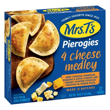 Mrs. T's Four Cheese Medley Pierogies, 12ct, Frozen